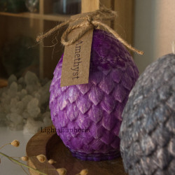 Dragon egg with amethyst