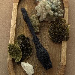 Candle «Broomstick», black