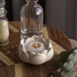 Plaster candle holder with...